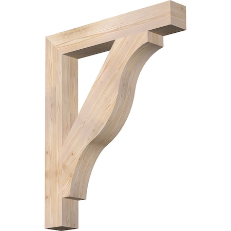 Ekena Millwork Funston Block Smooth Bracket, Douglas Fir, 5 1/2"W x 38"D x 46"H BKT06X38X46FST05SDF